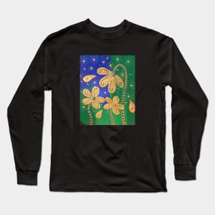 Gold Flowers Long Sleeve T-Shirt